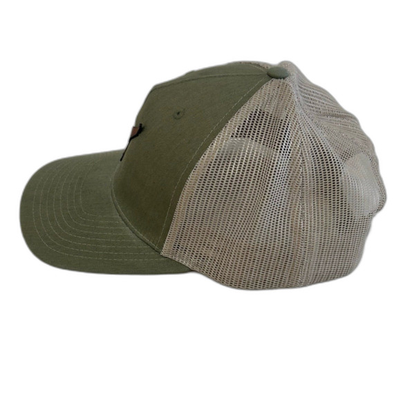 Richardson Cap Hat Unisex Snapback Tan Sewee Outpost Leather Emblem Patch Cap - Picture 4 of 10